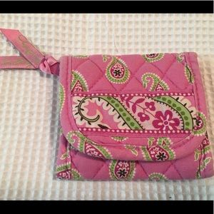 Vera Bradley Pink Paisley trifold wallet